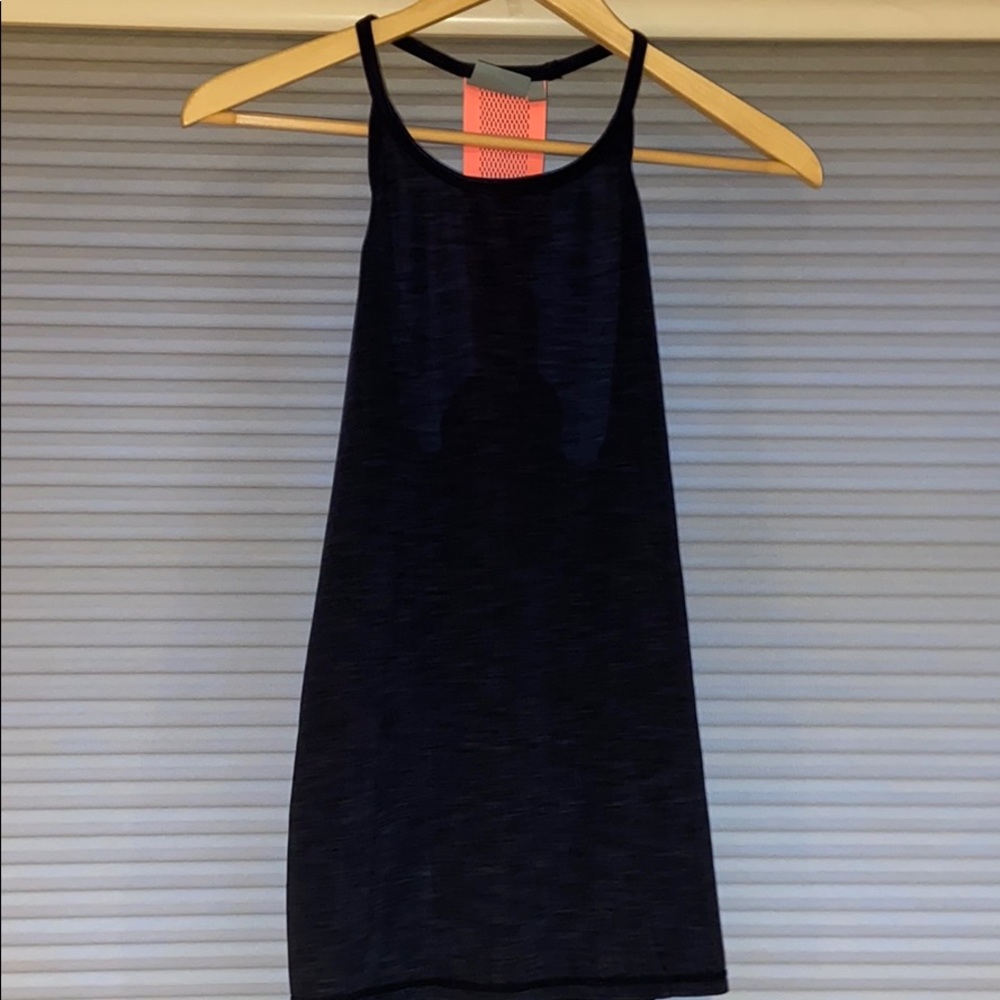 Athleta Navy Blue w/ Pink Racerback Tank; size XS